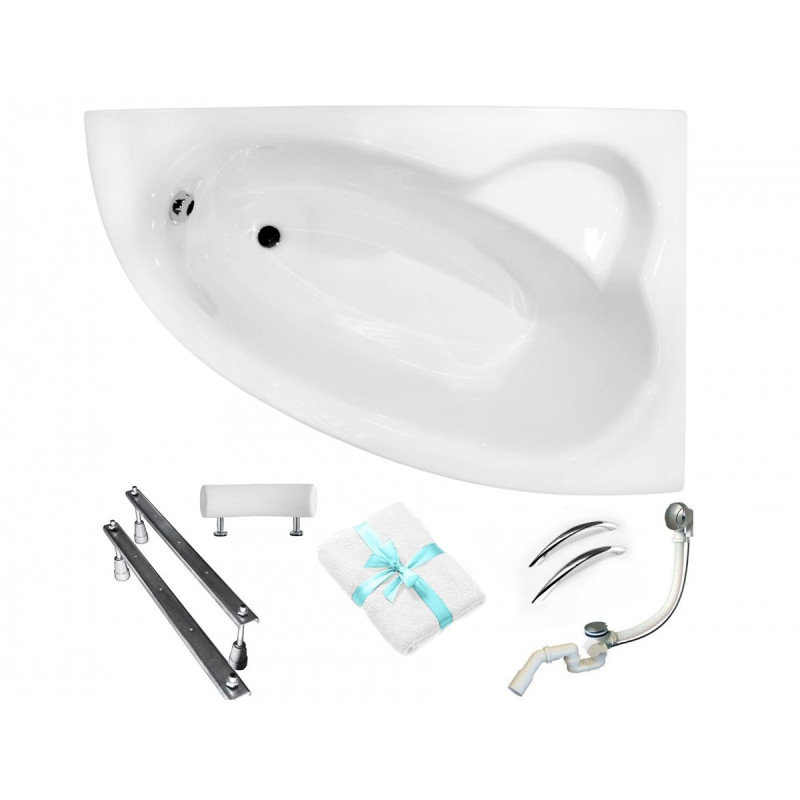 Luksusowa wanna narożna Natalia 150x100 prawa - nowoczesny design firmy Besco