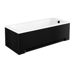 Wanna Akrylowa Shea 180x80 cm Czarna z Syfonem Automatycznym