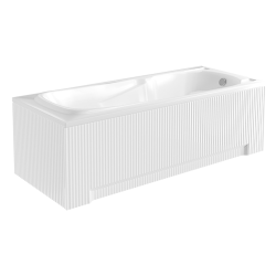 Elegancka wanna akrylowa BESCO Majka Nova 160x70 cm z ryflowaną obudową i montażem 5w1