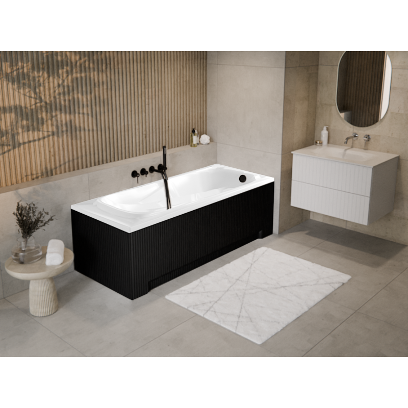 Luksusowa Wanna Akrylowa BESCO Majka Nova 170x70 z Czarną Obudową - Perfekcja i Elegancja!