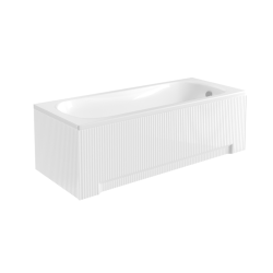 Elegancka wanna akrylowa 160x70 BESCO Aria biała z syfonem i stelażem - nowoczesny design