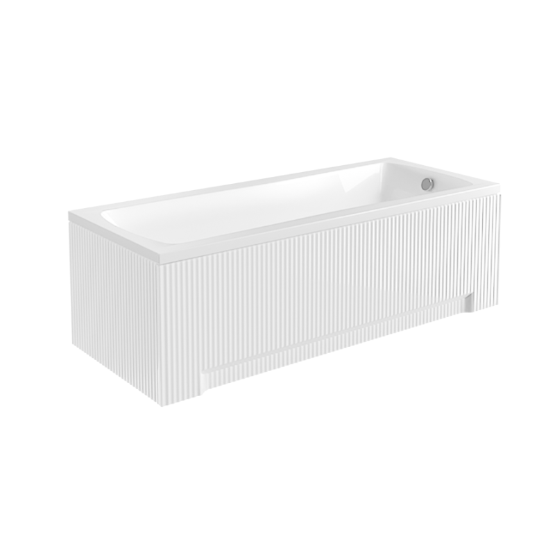 Wanna akrylowa BESCO Optima Premium 160x70 z syfonem i powłoką antybakteryjną