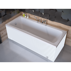 Wanna akrylowa BESCO Optima Premium 160x70 z syfonem i powłoką antybakteryjną