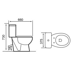 Kompakt WC Zeta RIM+ bezrantowy - elegancja i funkcjonalność dla Twojej łazienki