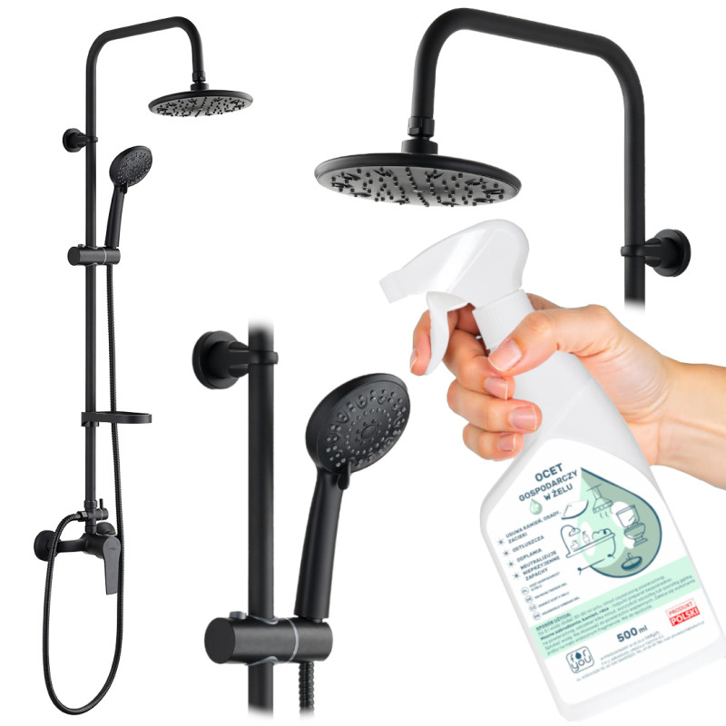 ENNA Elegance Black Zestaw Prysznicowy z Baterią - Nowoczesna Klasyka w Twojej Łazience