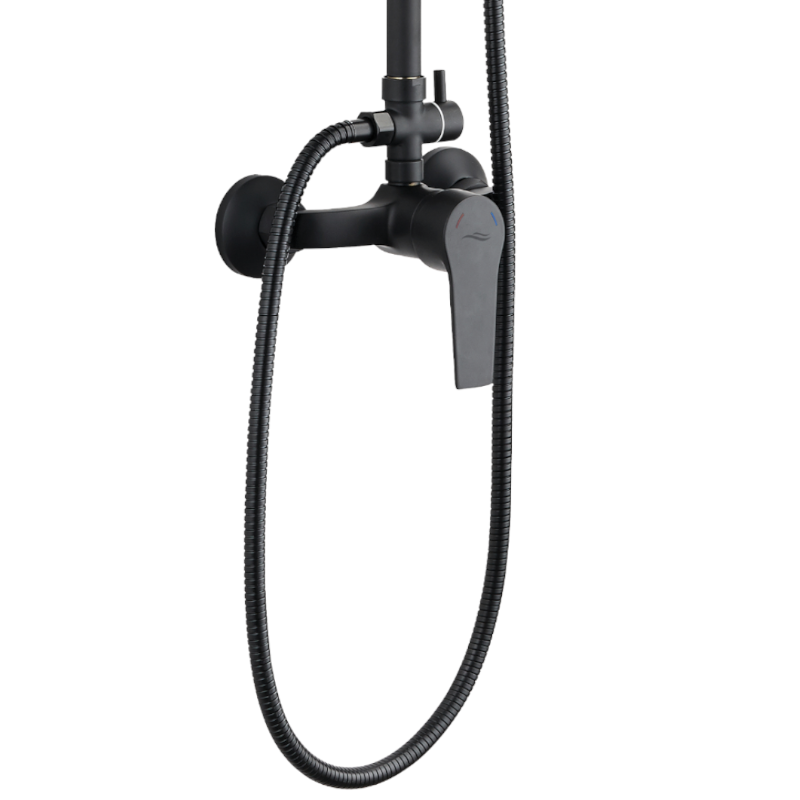 ENNA Elegance Black Zestaw Prysznicowy z Baterią - Nowoczesna Klasyka w Twojej Łazience