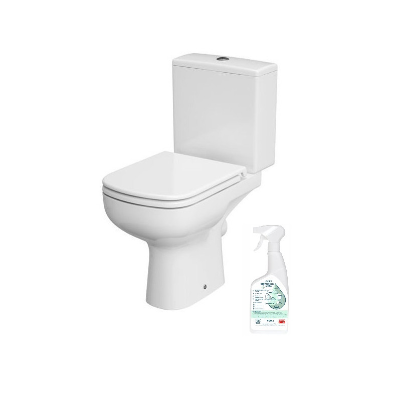 WC Kompakt Cersanit CleanOn - Idealna czystość bez wysiłku, z dodatkiem środka czyszczącego!