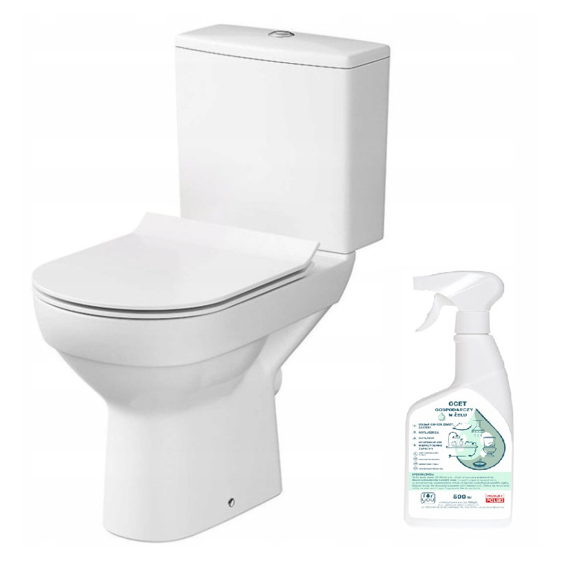 Cersanit City WC Kompakt z Technologią CleanOn i Deską Slim Anti-Bac
