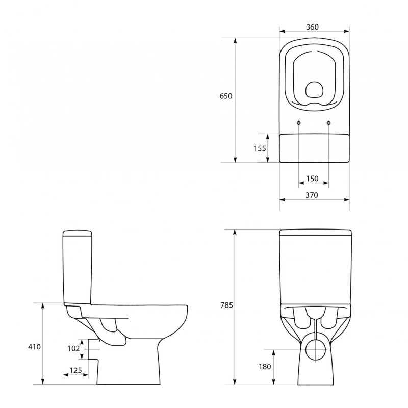 Cersanit City WC Kompakt z Technologią CleanOn i Deską Slim Anti-Bac