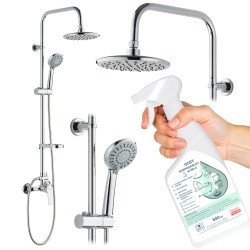 Relaksujący Zestaw Prysznicowy ENNA - Chromowany Klasyk z Ergonomiczną Deszczownią