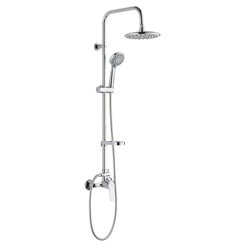 Relaksujący Zestaw Prysznicowy ENNA - Chromowany Klasyk z Ergonomiczną Deszczownią