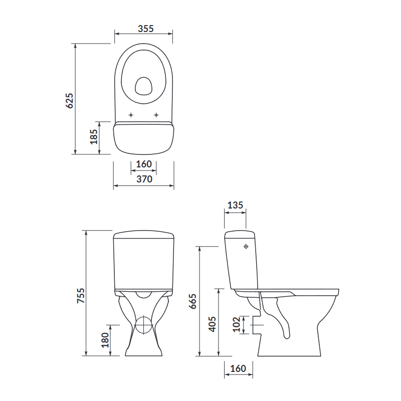 WC Kompakt Merida Poziomy z Antybakteryjną Deską i Oszczędnym Systemem Spłukiwania