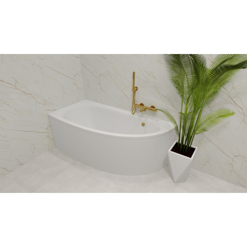 Elegancka Wanna MILENA 150x70 Lewa BESCO z Automatycznym Syfonem i Obudową!