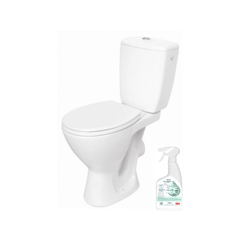 CERSANIT Kaskada WC Kompakt z Deską i Energooszczędnym Spłukiwaniem 3/6L