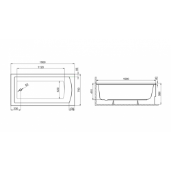 Relaksacyjna Wanna TOLA 150x75 Polimat z Obudową i Syfonem - Elegancja i Nowoczesność