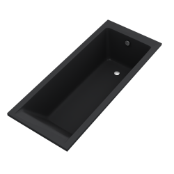 Ekskluzywna Wanna KRONOS SLIM 170x70 Czarny Mat z Syfonem - Nowoczesny Styl i Komfort