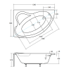 Stylowa Wanna Akrylowa BESCO Ada Lewa 140x90 cm z Syfonem i Obudową