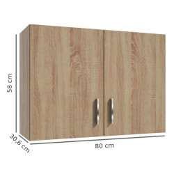 Szafka Wisząca SINGLE A80 Sonoma + Gratis Ocet Żelowy dla Czystości i Blasku