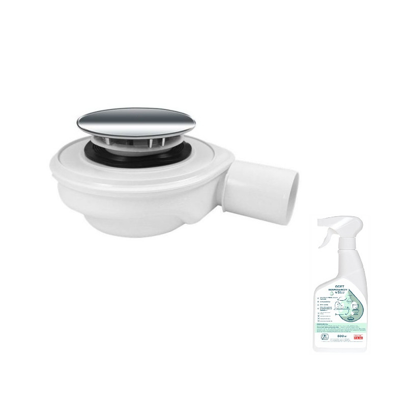 Syfon Brodzikowy Speed 2 Ø50 z Samoczyszczącą Konstrukcją + Gratis Żelowy Ocet Gospodarczy