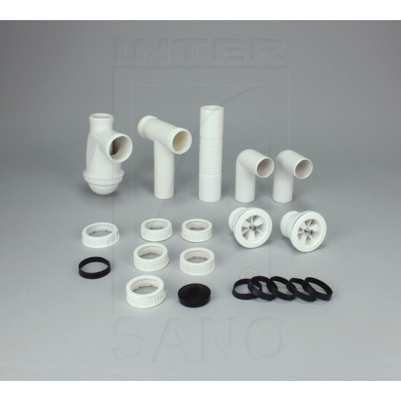 Zestaw Syfon Zlewozmywakowy 2-komorowy + Ekologiczny Ocet w Żelu Gratis