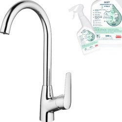 Stylowa Bateria DEANTE BORO chrom z funkcją oszczędzania wody i gratis ocet w żelu!