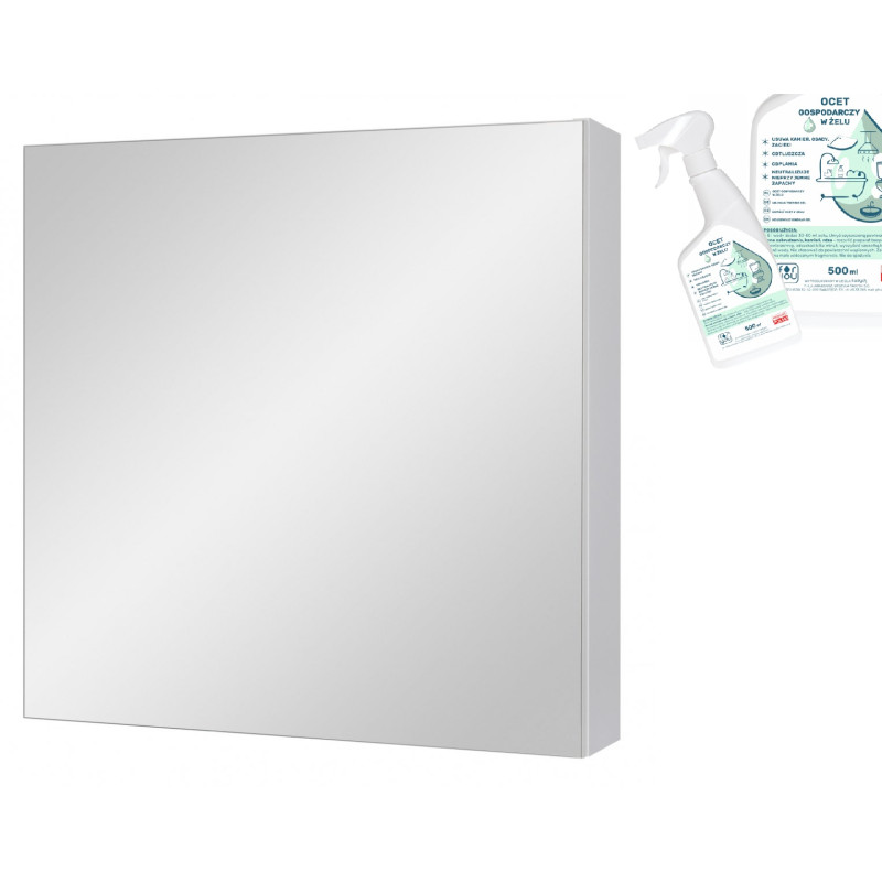 Szafka Lustrzana IDA 60 cm z Ocetem w Żelu - Nowoczesność i Czystość dla Twojej Łazienki