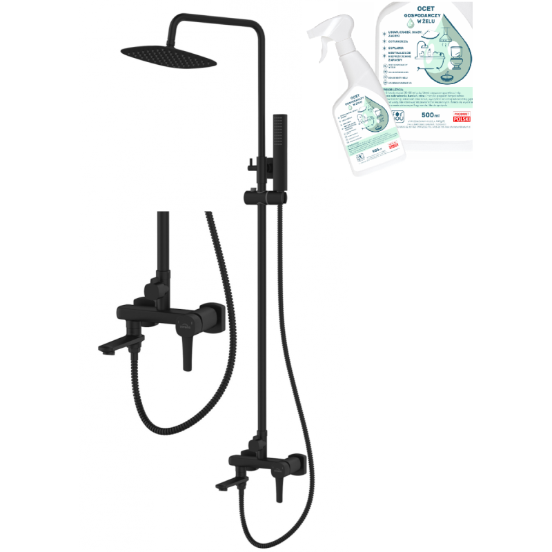 Glamour Black: Elegancka deszczownica z baterią + GRATIS: Ocet gospodarczy w żelu