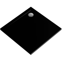 Ekskluzywny Brodzik GEOS Czarny 90x90 z Kamienną Strukturą + Syfon Gratis!