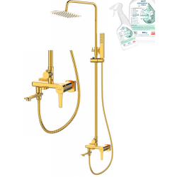 Złota deszczownica Glamour z ruchomą wylewką + gratis ocet do czyszczenia