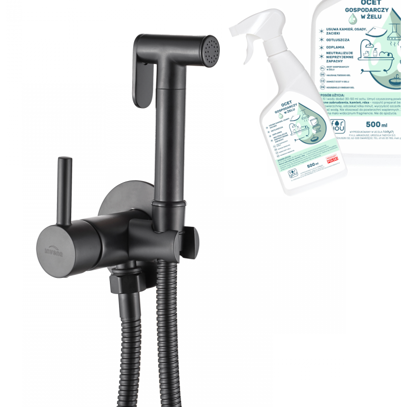 Glamour Bidetowa Ścienna Czarna z Bidettą i Gratisem - Styl i Komfort dla Twojej Łazienki