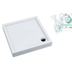 Kronos PLUS 80x80x14 - Elegancki Brodzik z Antybakteryjną Powłoką + Gratis Ocet w Żelu