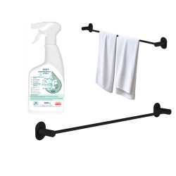 Stylowy Wieszak na Ręcznik MIRI 61cm Czarny + Gratis Ocet w Żelu