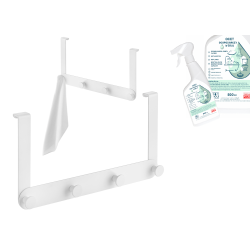 Wieszak LAVEO MIRI 4w1 na Kabinę Prysznicową + Gratis Ocet Gospodarczy w Żelu