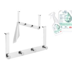 Stalowy Wieszak Chromowy 4w1 na Ręczniki + GRATIS Żelowy Ocet Gospodarczy