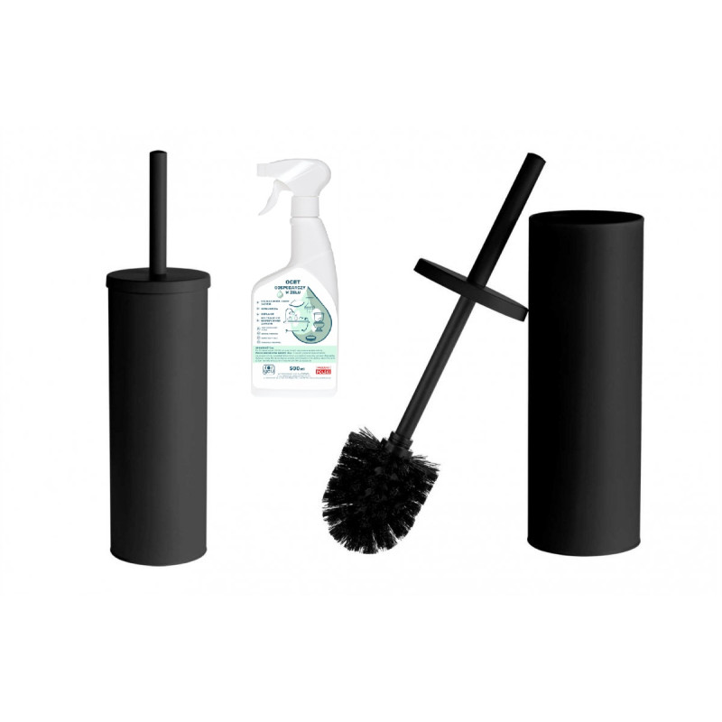 Zestaw LAVEO MIRI: Stylowa szczotka do WC + ocet gospodarczy w żelu – Czystość i elegancja!