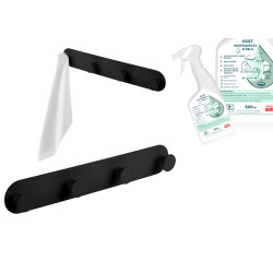 Wieszak LAVEO MIRI 4x Czarny Mat + Gratis Ekologiczny Żel Czyszczący