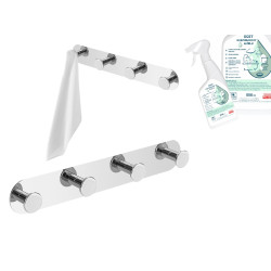 Wieszak Stalowy MIRI Chrom 4x z Gratisem – Elegancja i Trwałość w Twojej Łazience