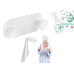 Dwa Sposoby na Styl - Biały Wieszak na Ręczniki + Gratis Ocet Gospodarczy w Żelu