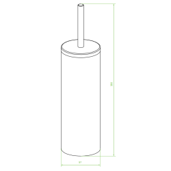 Elegancka szczotka WC LAVEO MIRI - Chromowane wykończenie + Ocet gospodarczy w żelu gratis