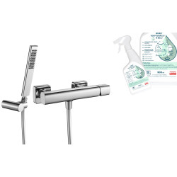 Zestaw Natryskowy LAVEO Tores – Elegancka Bateria Ścienna Chrom z Głowicą Deszczową