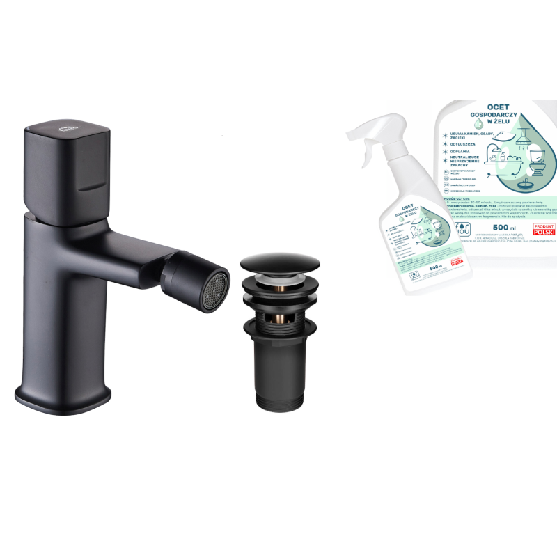 Elegancja i Funkcjonalność: Bateria Bidetowa LAVEO Tores Czarna + Ocet Gospodarczy w Żelu