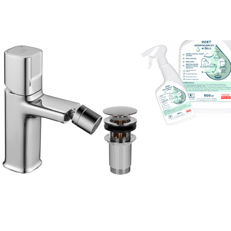 LAVEO Tores Stojąca Bateria Bidetowa Chrom + Ekologiczny Środek Czyszczący Gratis