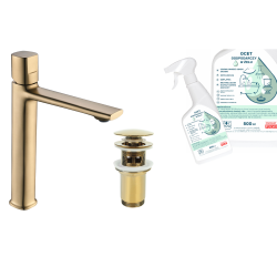 Luksusowa Bateria Nablatowa LAVEO Tores Złote Elegancja + Ocet Gospodarczy w Żelu Gratis