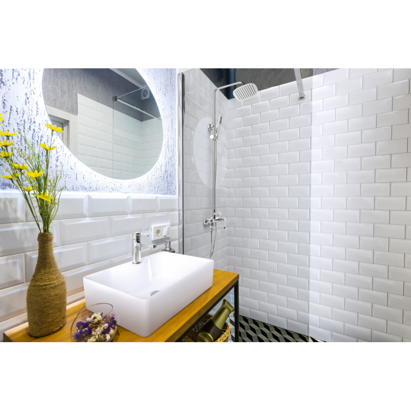 Glamour Chrom Lux: Nowoczesna Deszczownica z Ruchomą Wylewką + Ocet Gospodarczy Gratis