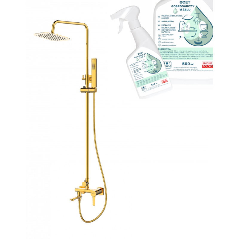 Glamour Gold: Luksusowa Deszczownica z Baterią i Ekologicznym Octem Gospodarczym