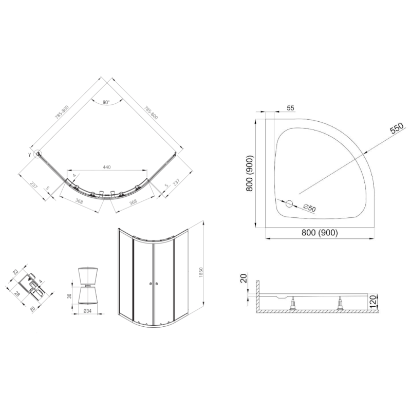 Ekskluzywny Zestaw Prysznicowy 80cm Cilantro - Nowoczesność i Funkcjonalność w Jednym!