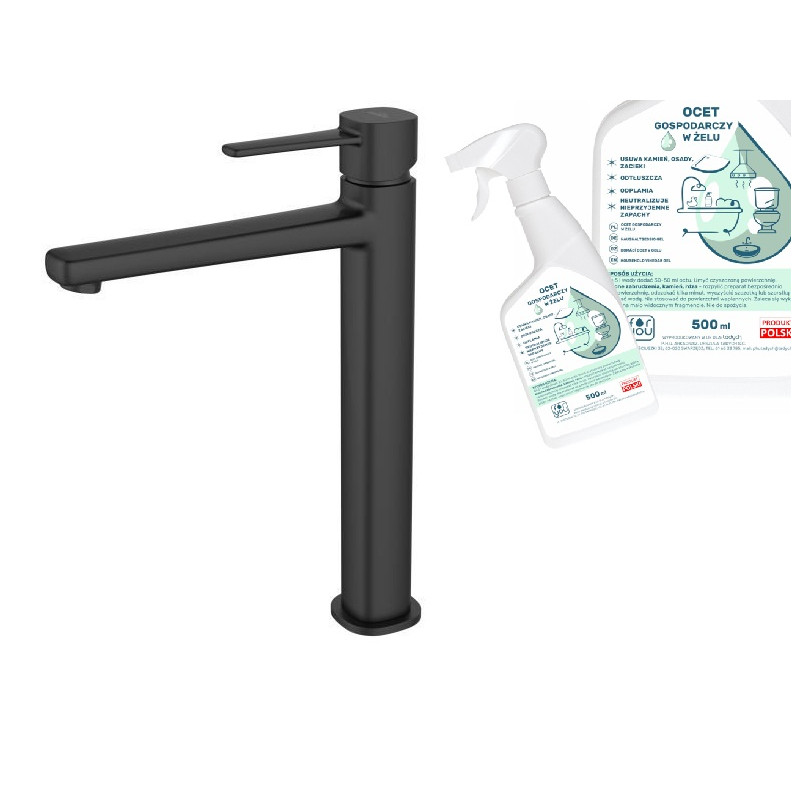 Bateria Umywalkowa GLAMOUR Czarna - Elegancja i Styl, z Ocet Gospodarczy GRATIS!