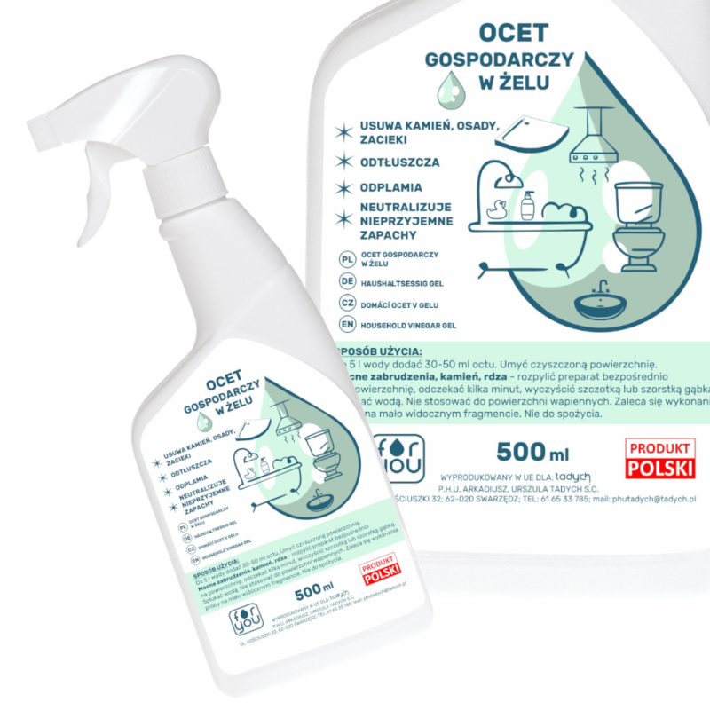 Glamour Chromowana Bateria Wannowa Invena + Ekologiczny Żel Ocet do Czyszczenia