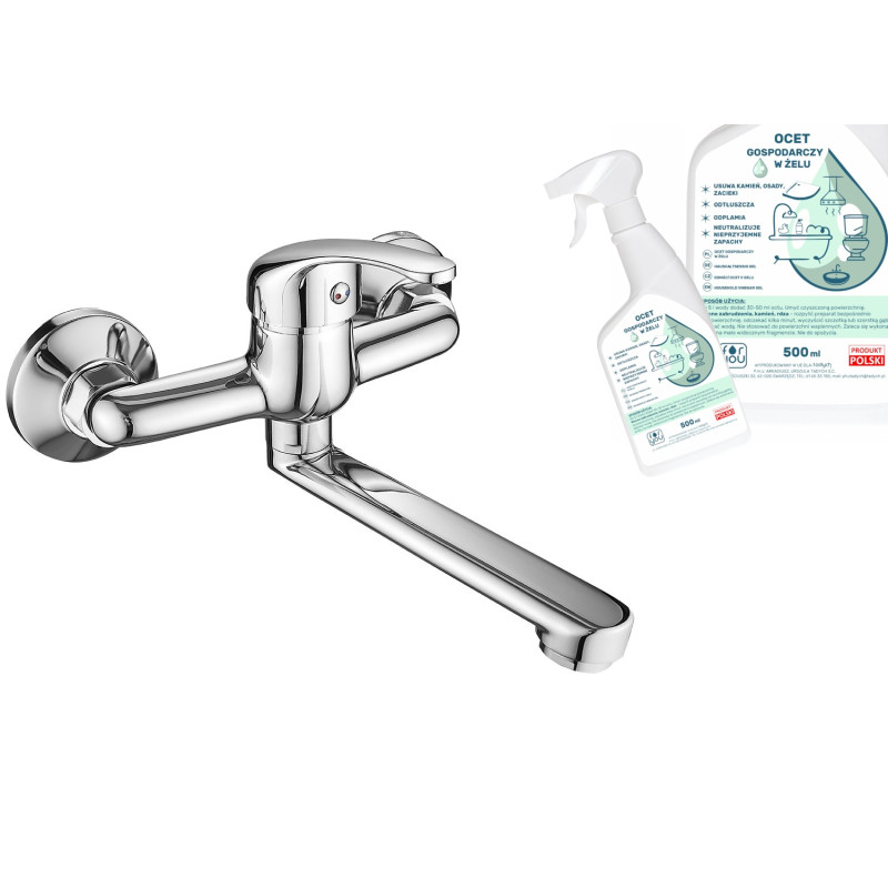 Bateria Umywalkowa Pedro Chrom Ruchoma - Elegancja i Praktyczność + Ocet Gospodarczy Gratis