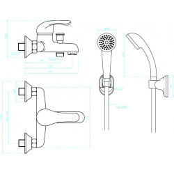 Zestaw Bateria Wannowa Pedro z Chromowaną Elegancją + Gratis Żel Ocet Gospodarczy!